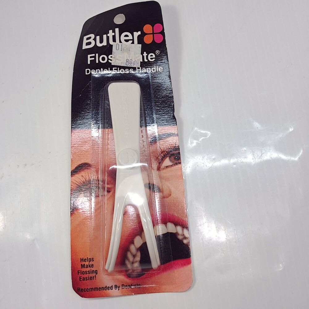 NEW GUM BUTLER FLOSSMATE Dental Floss Handle Dental Flossing Tool Aid white 845r
